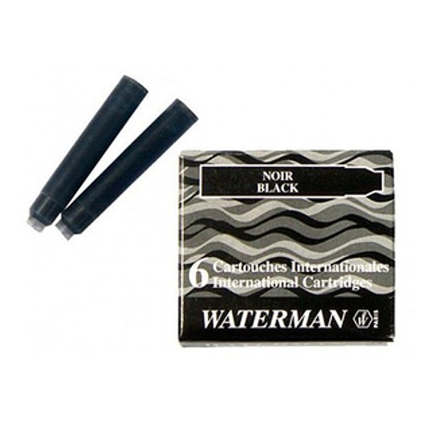 Картриджи для перьевых ручек Waterman черные 52 011